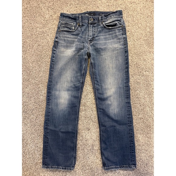 BKE Jake Denim Jeans Mens 33x30 Blue Distressed Straight Leg Casual * - Picture 1 of 11